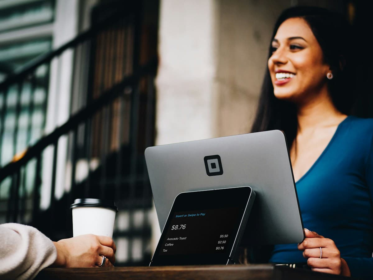 Gym member completing an online membership fee payment